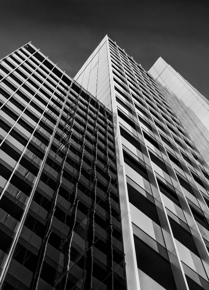 Sleek Skyscraper Ascent by Jef Van den Houte — canvas wall art