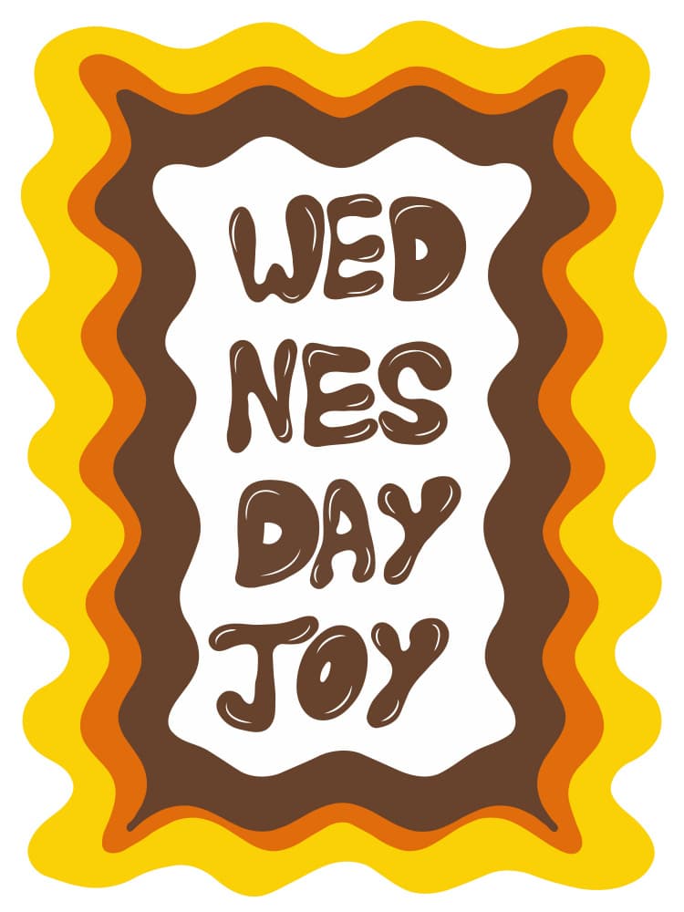 Wednesday Joy Groovy by Miho Art Studio — canvas wall art