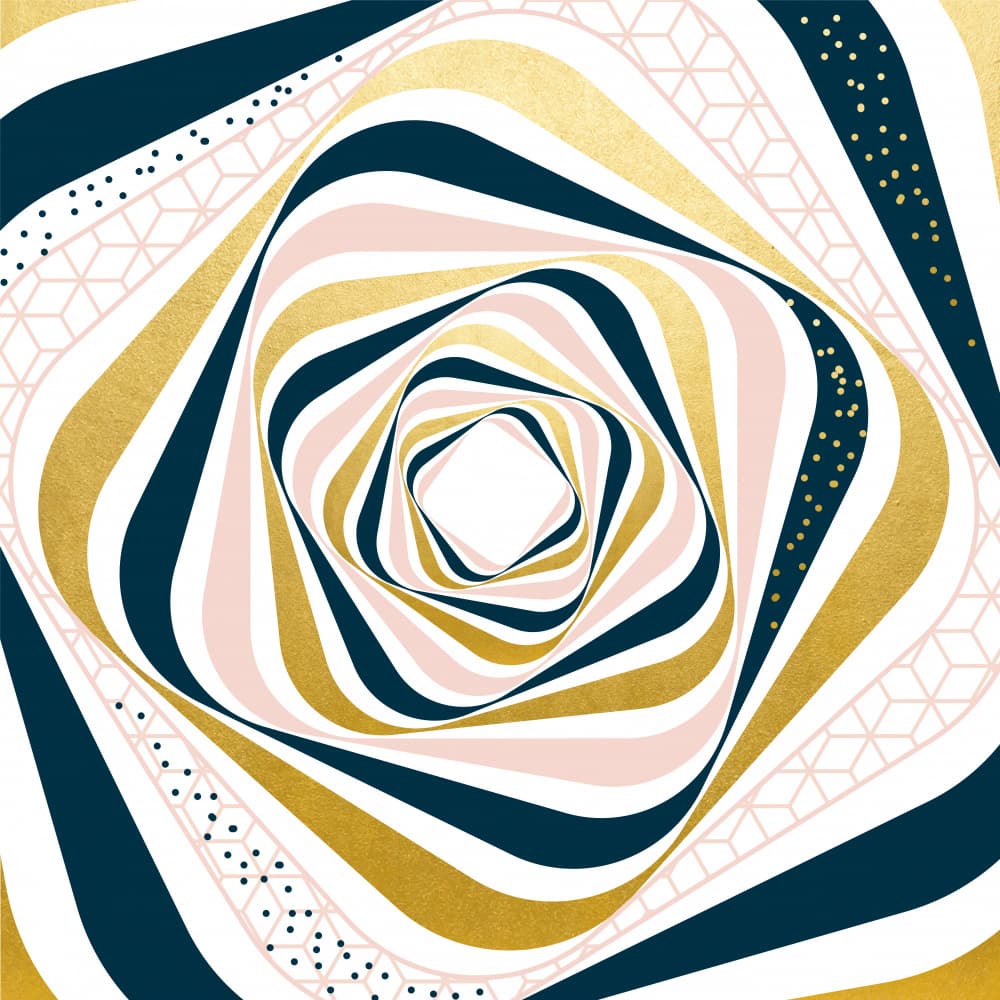 Golden Swirl Pattern by Uma Gokhale — canvas wall art