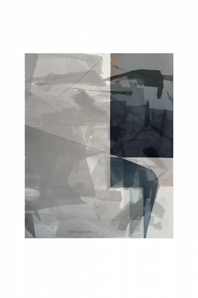 Abstract Grey Blue by cartissi — canvas wall art