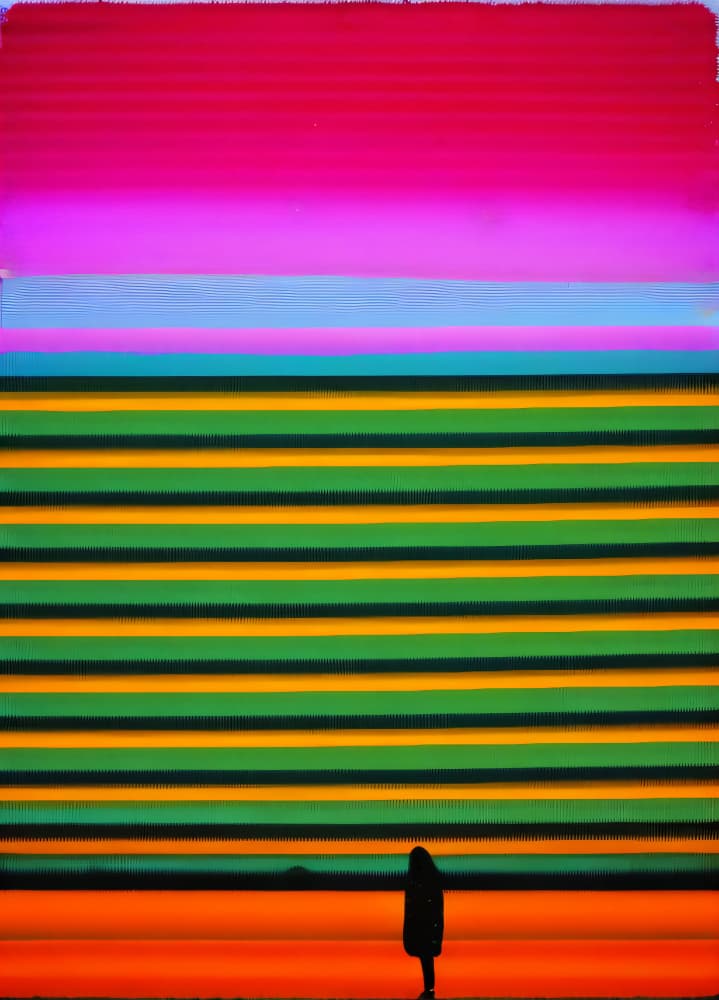 Bold Stripes Lone Figure by Cicero Spin — canvas wall art