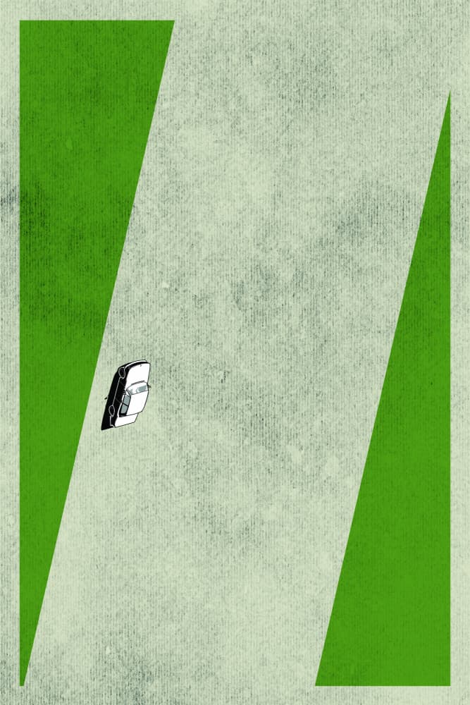 Minimal Car Journey by jay stanley — canvas wall art