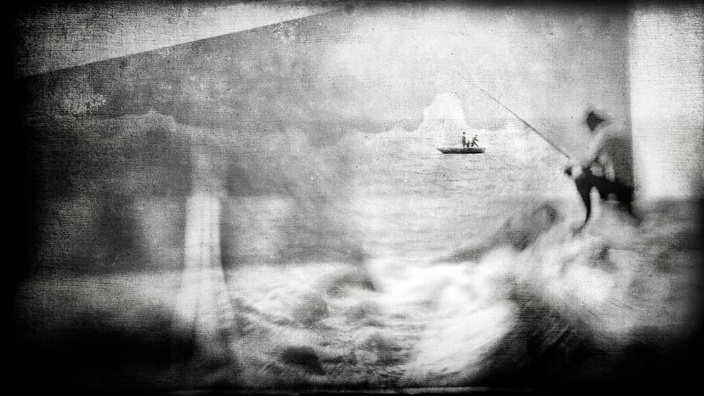 Dreamy Ocean Fisherman by Ina Tänzer — canvas wall art