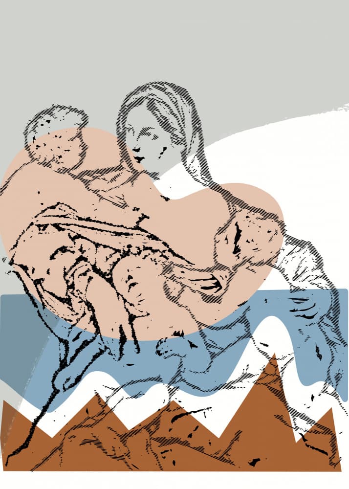 Abstract Holy Family by Doa Project — canvas wall art
