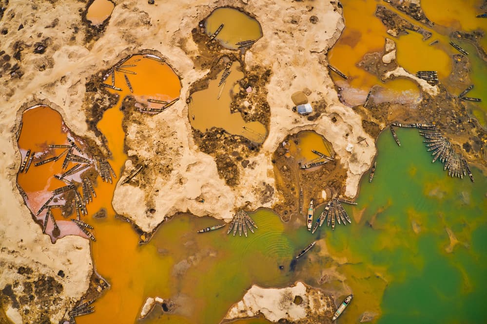 Aerial Mining Landscape by Azim Khan Ronnie — canvas wall art
