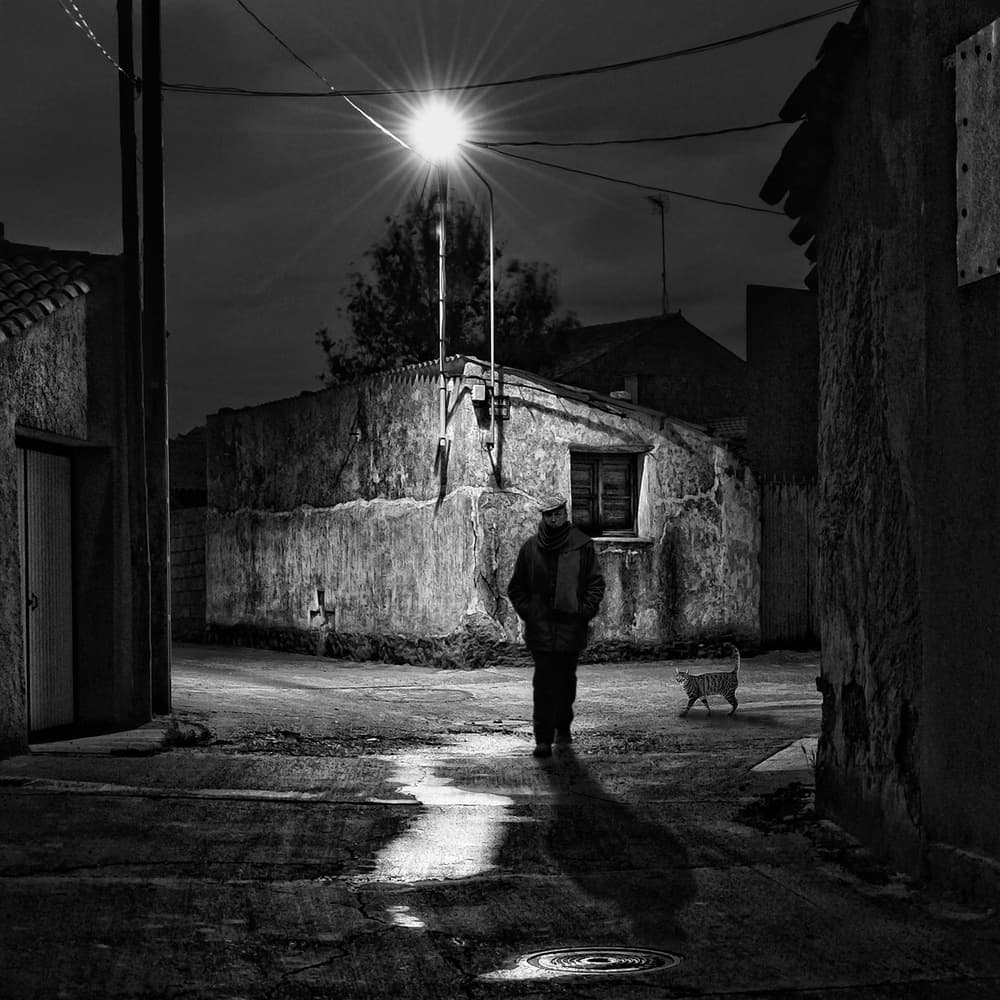 Moody Alley Night Walk by Jose C. Lobato — canvas wall art