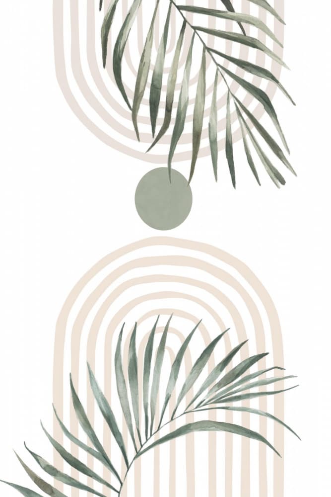 Boho Palm Arches by Sally Ann Moss — canvas wall art