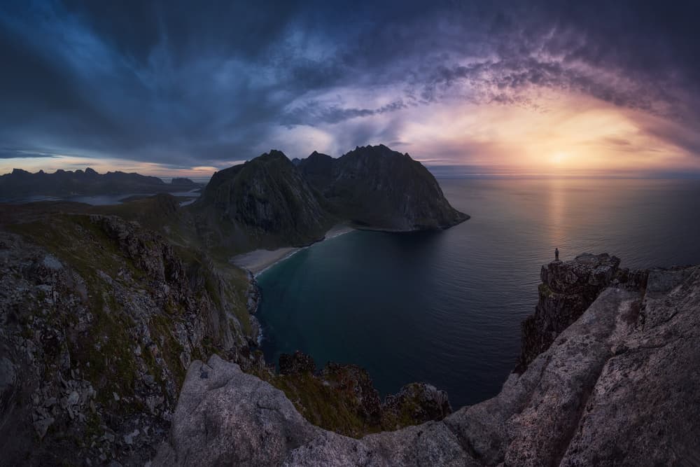 Majestic Coastal Sunset by Carlos F. Turienzo — canvas wall art