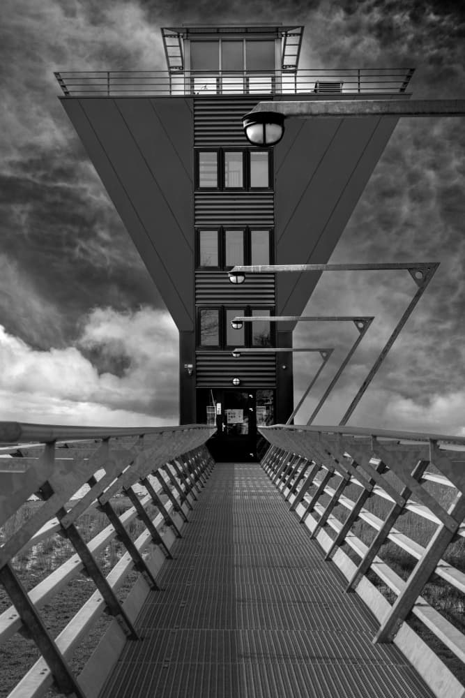 Modern Tower Walkway by Theo Luycx — canvas wall art