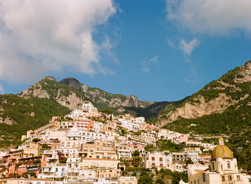 Positano Hillside Village by Bethany Young — canvas wall art