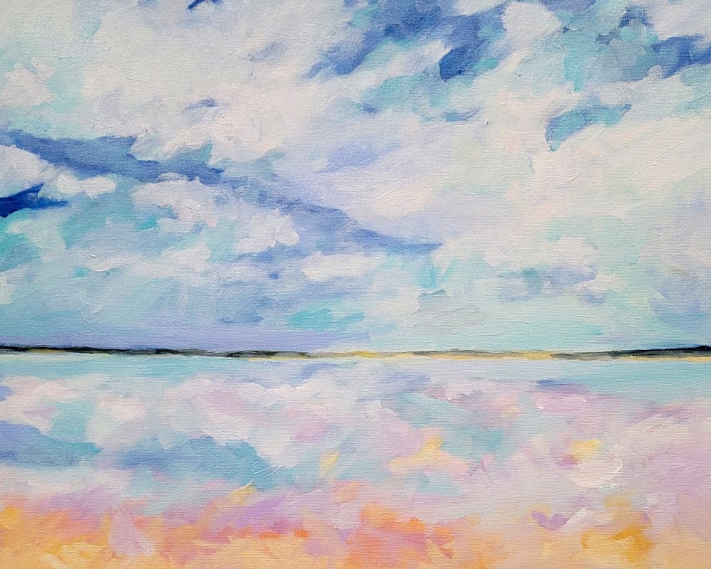 Dreamy Sky Reflection by Claire Whitehead — canvas wall art