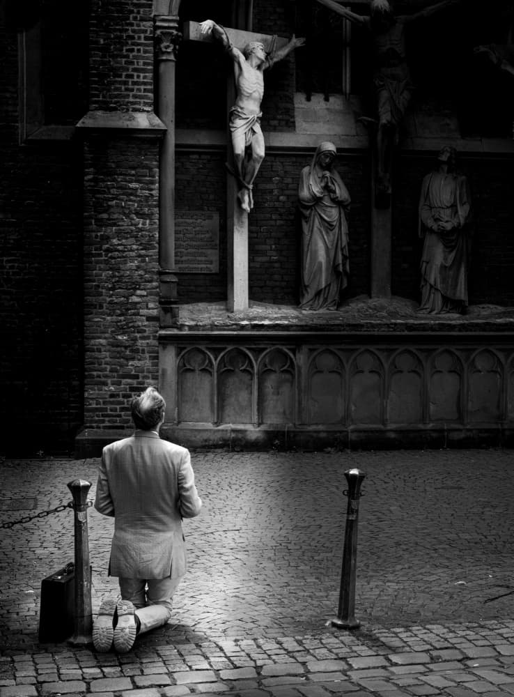 Man's Silent Prayer by Andreas Timar — canvas wall art