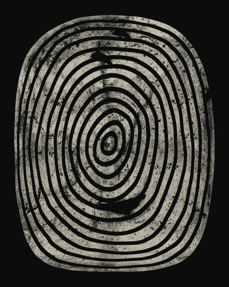 Concentric Grunge Rings by Ema Paraschiv — canvas wall art