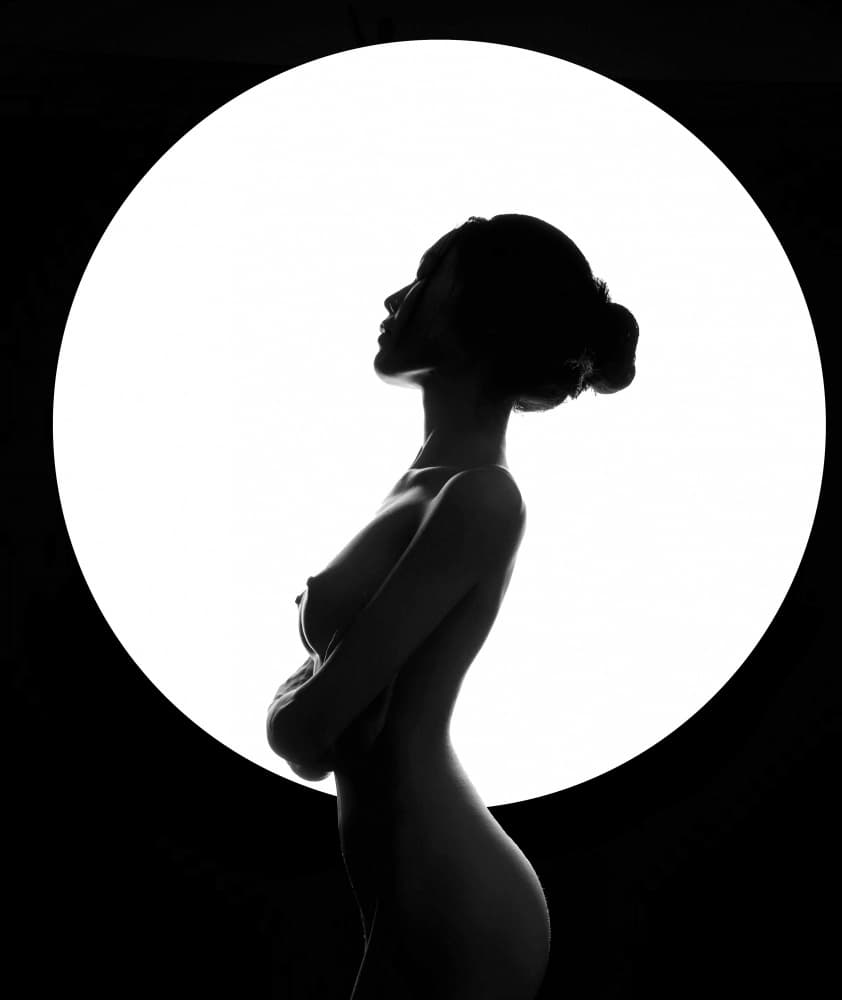 Graceful Nude Silhouette by Tran Van Truong — canvas wall art