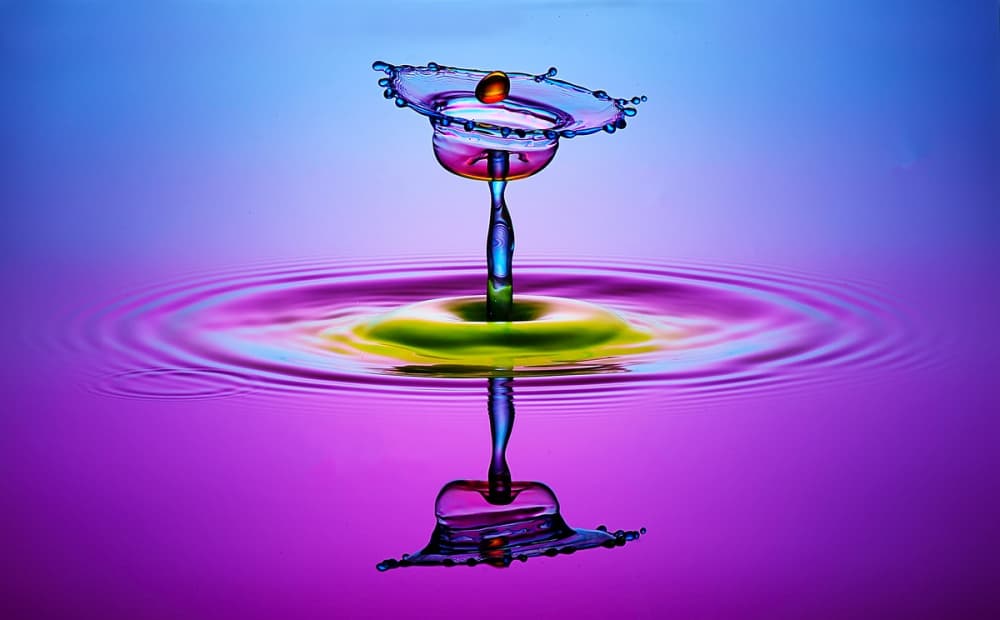 Colorful Water Collision by Muhammad Berkati — canvas wall art