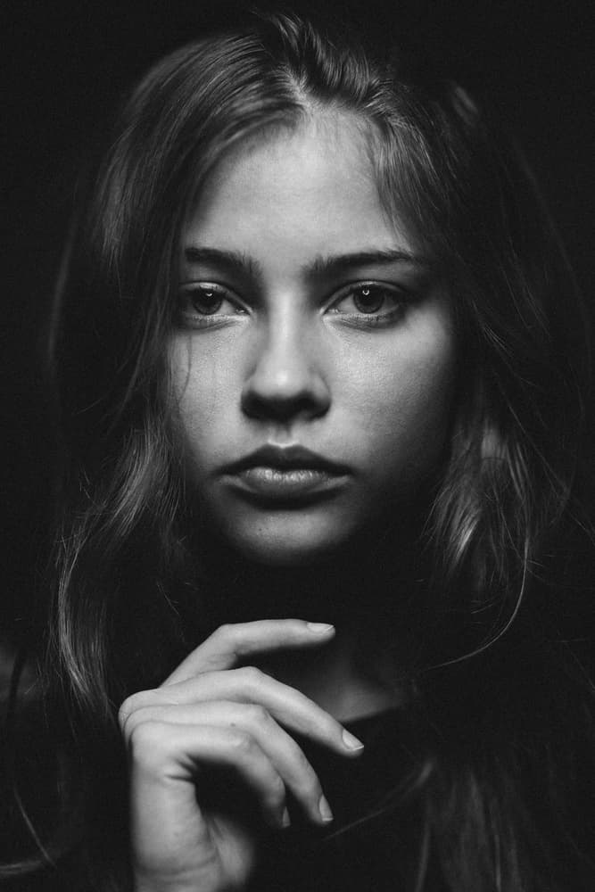 Pensive Young Woman by Artem Vasilenko — canvas wall art
