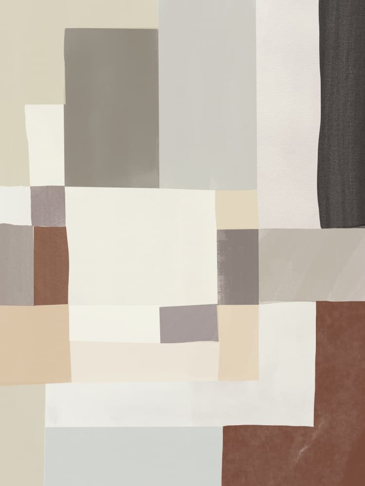Muted Geometric Abstract by Little Dean — canvas wall art