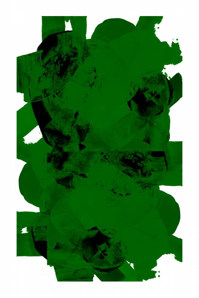 Deep Green Abstract Strokes by cartissi — canvas wall art