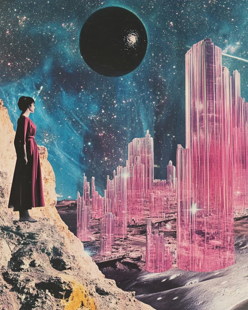 Woman Views Crystal City by Samantha Hearn — canvas wall art