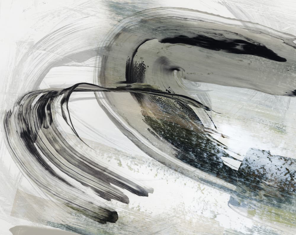 Fluid Gray Movement by Edward Selkirk — canvas wall art