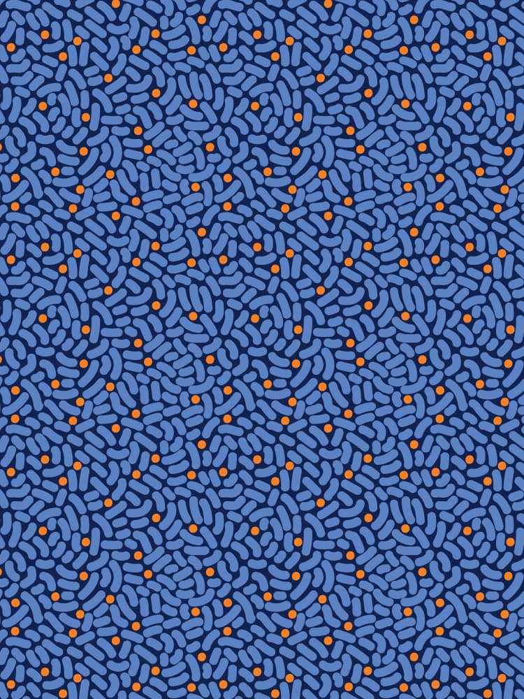Blue and Orange Splashes by Olena Kovalova — canvas wall art