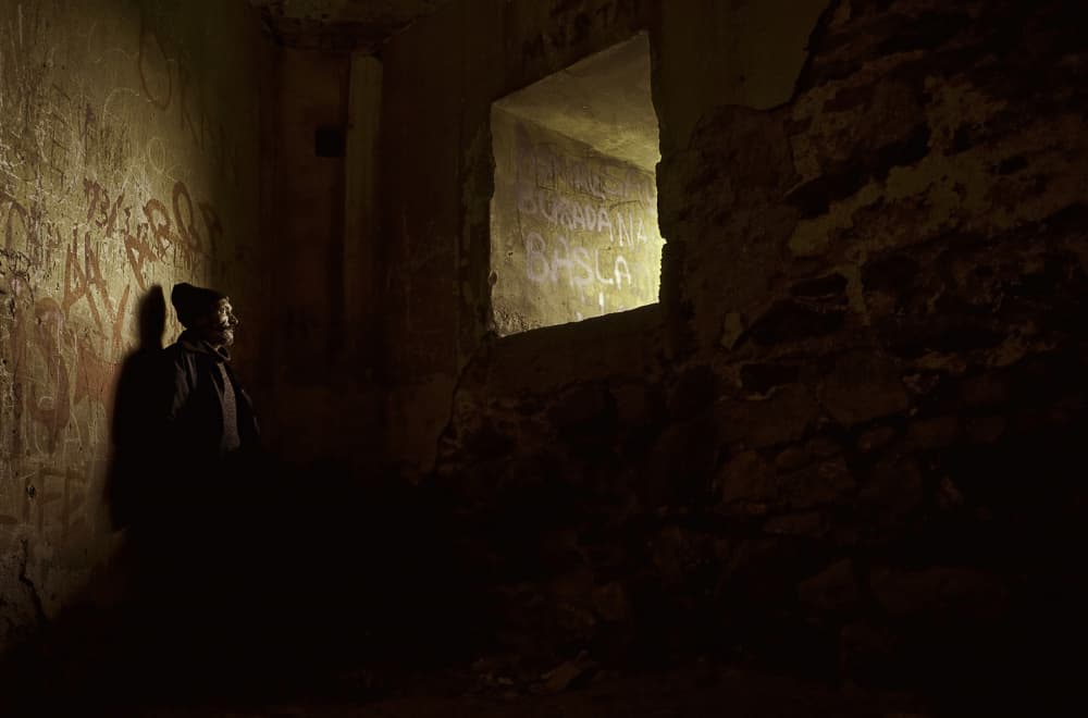 Solitary Man Dark Room by nebula — canvas wall art