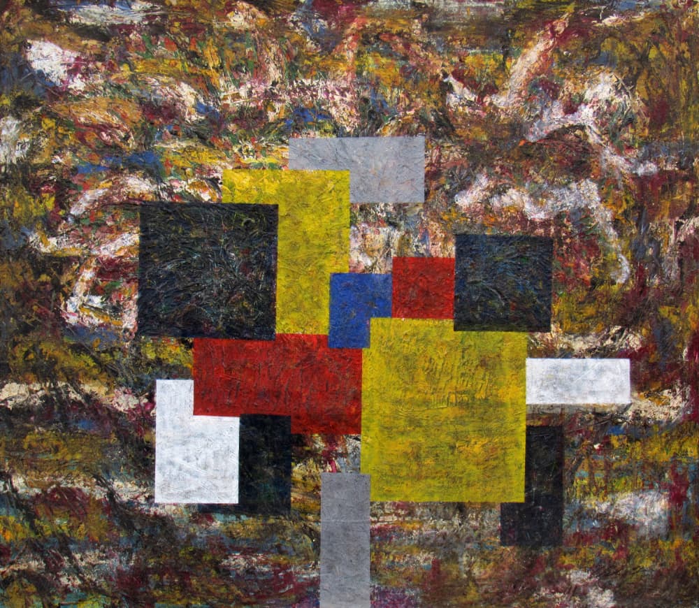 Vibrant Geometric Abstraction by Claudio Boczon — canvas wall art