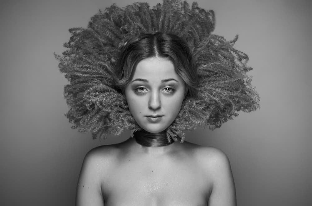 Serene Foliage Portrait by Denisa Justusová Šumcová — canvas wall art