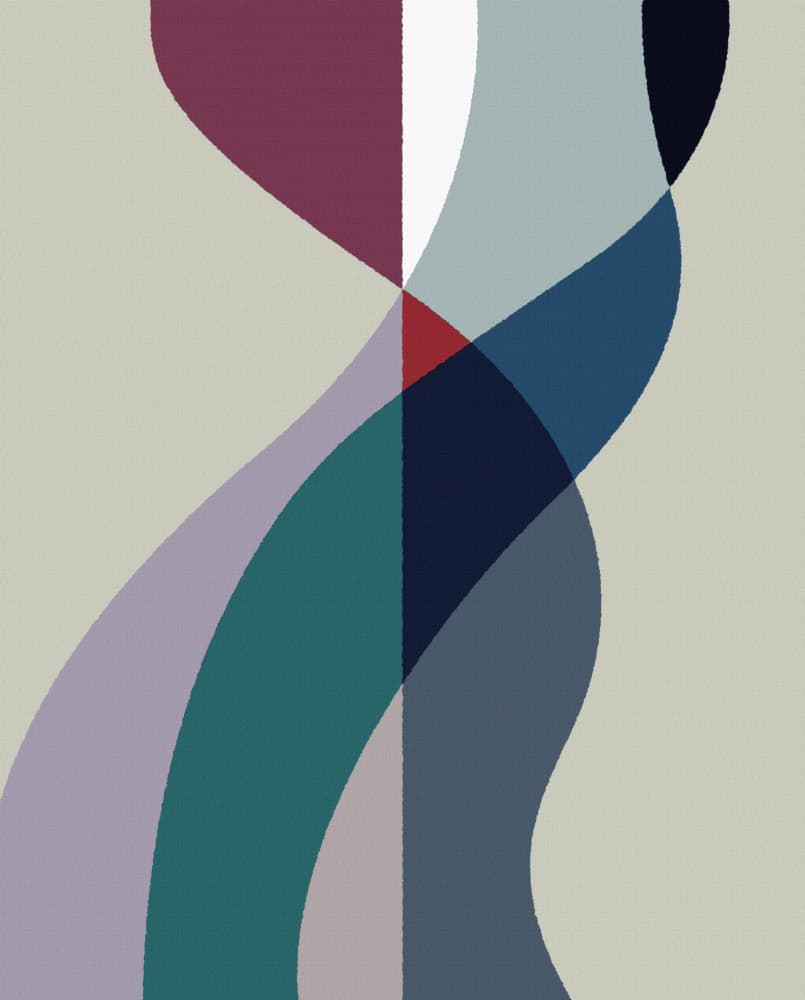 Elegant Curved Abstraction by Rafa Mateo — canvas wall art