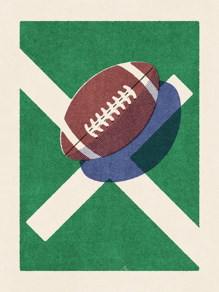 American Football Field by Daniel Coulmann — canvas wall art