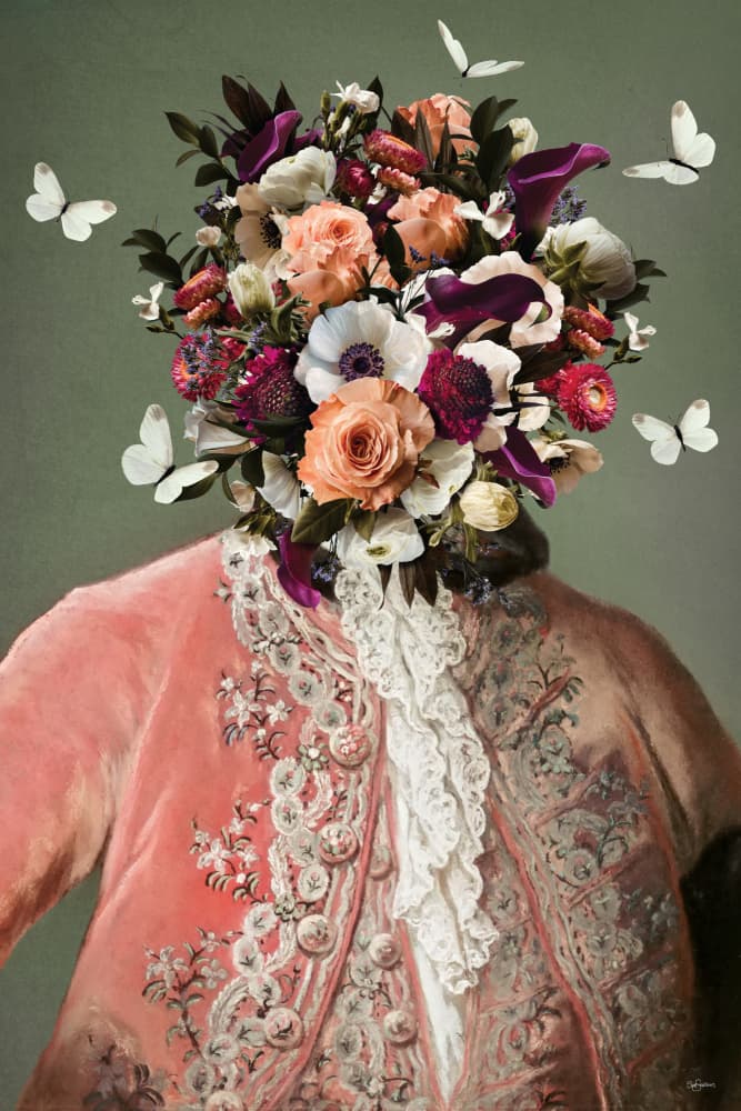 Rococo Floral Gentleman by Sue Skellern — canvas wall art