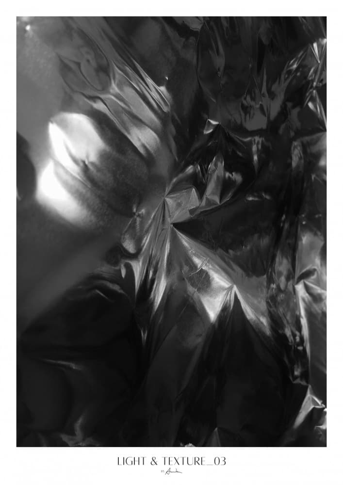 Abstract Silver Folds by Annika John — canvas wall art
