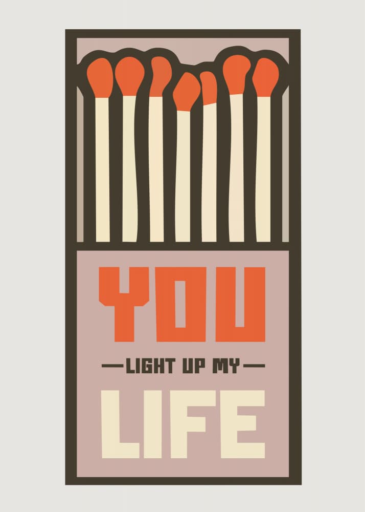 Matchbox Love Quote by Andreas Magnusson — canvas wall art