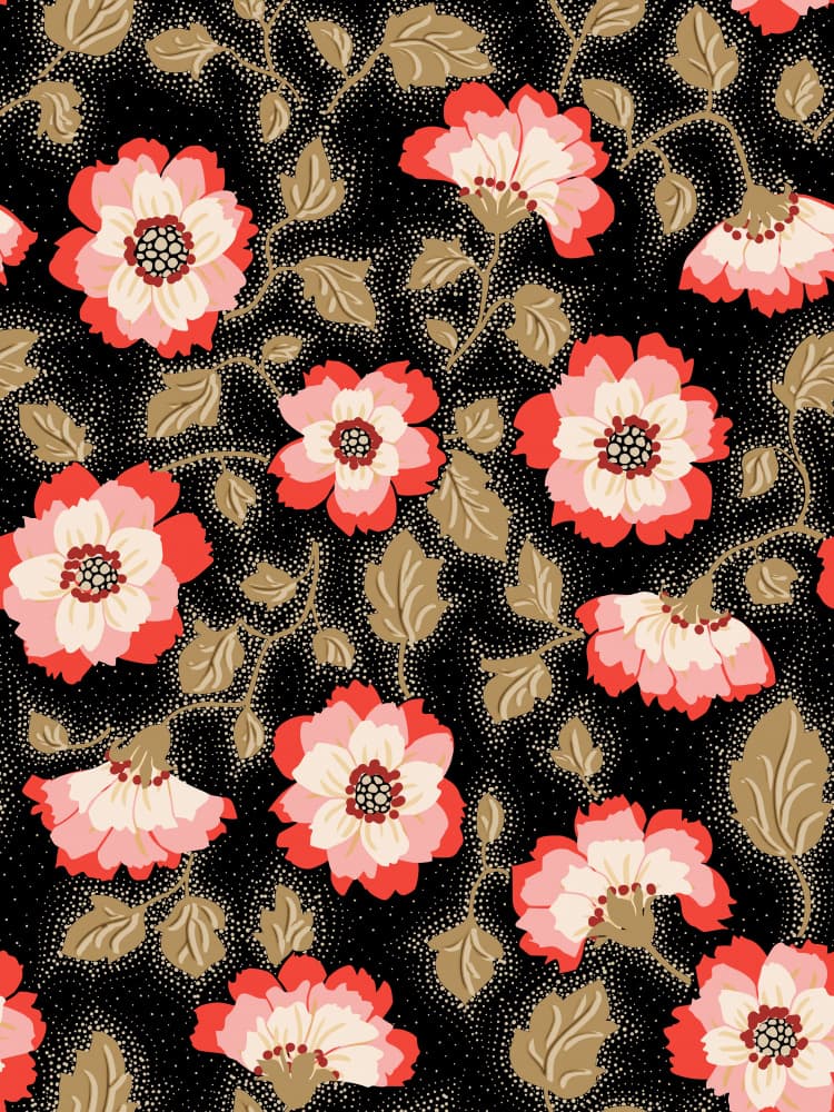 Elegant Floral Vines by Annick — canvas wall art