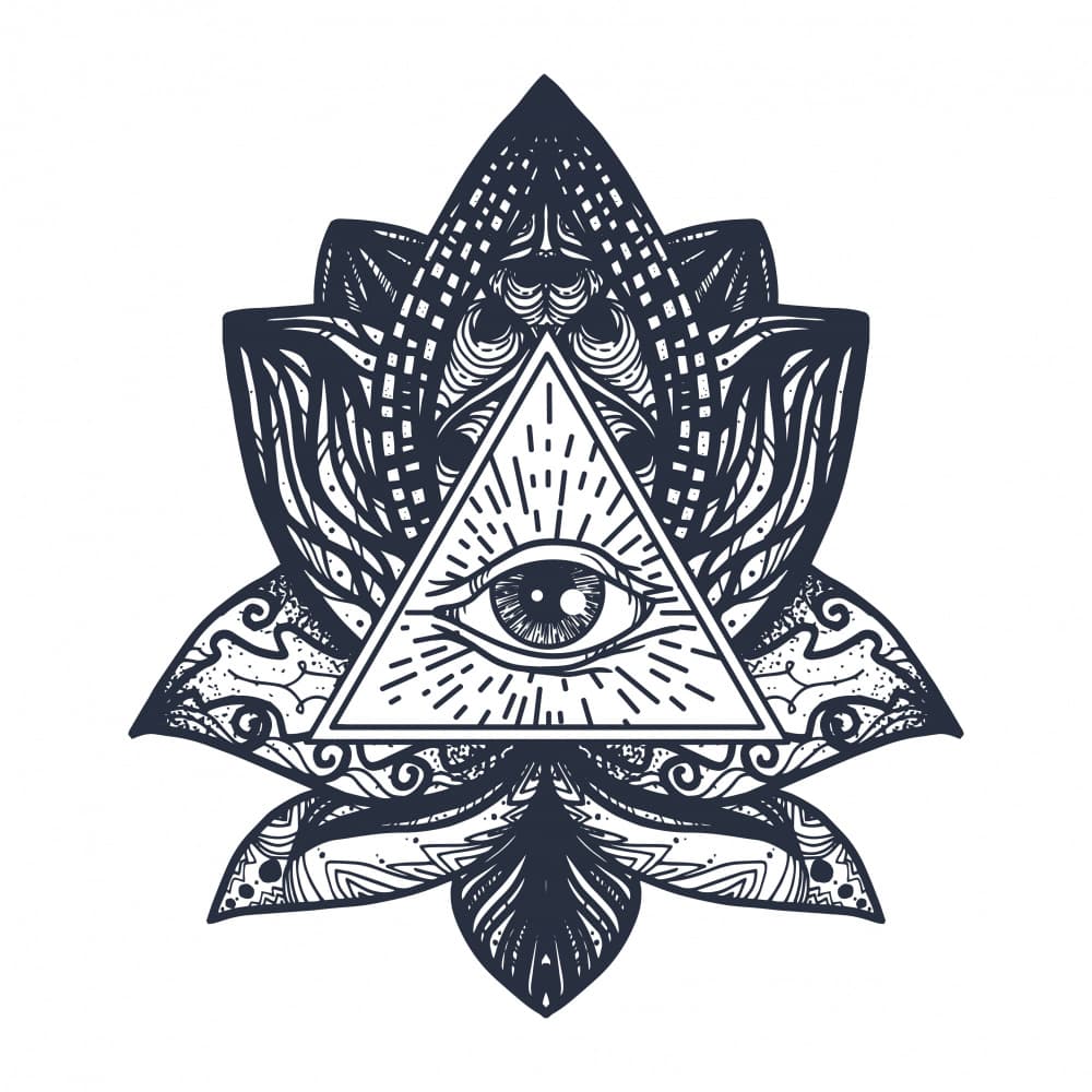 Spiritual Eye Lotus by Marika Barsrsind — canvas wall art