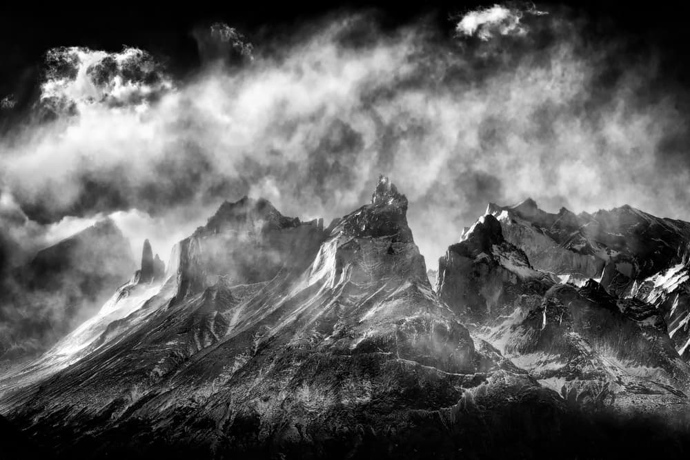 Dramatic Mountain Peaks by Carlos Guevara Vivanco — canvas wall art