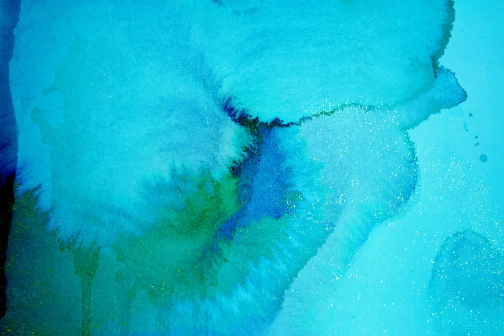 Abstract Blue Green Wash by Miriam Stayte — canvas wall art
