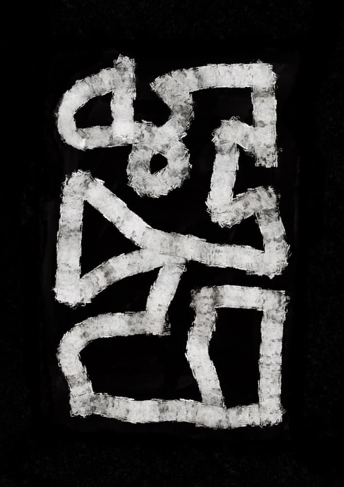 Abstract Cryptic Shapes by Sharyn Bursic — canvas wall art