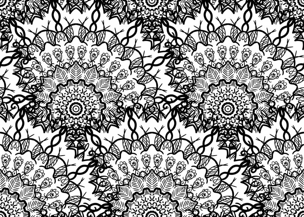 Intricate Floral Mandala Pattern by Marika Barsrsind — canvas wall art
