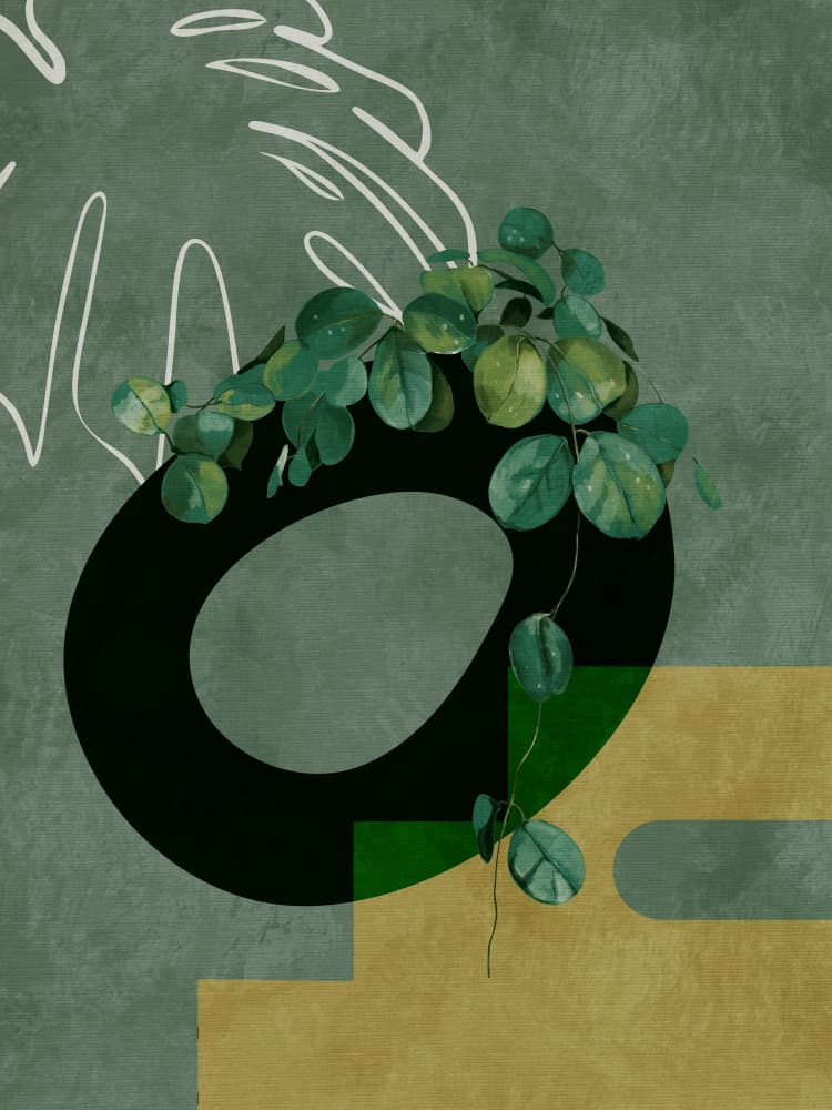 Leaves More 4 Greenery by Ana Rut Bre — canvas wall art
