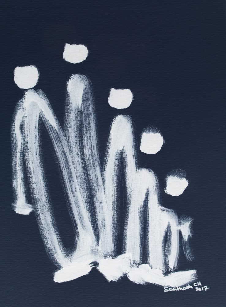 Abstract Family Figures by Santhosh ch — canvas wall art