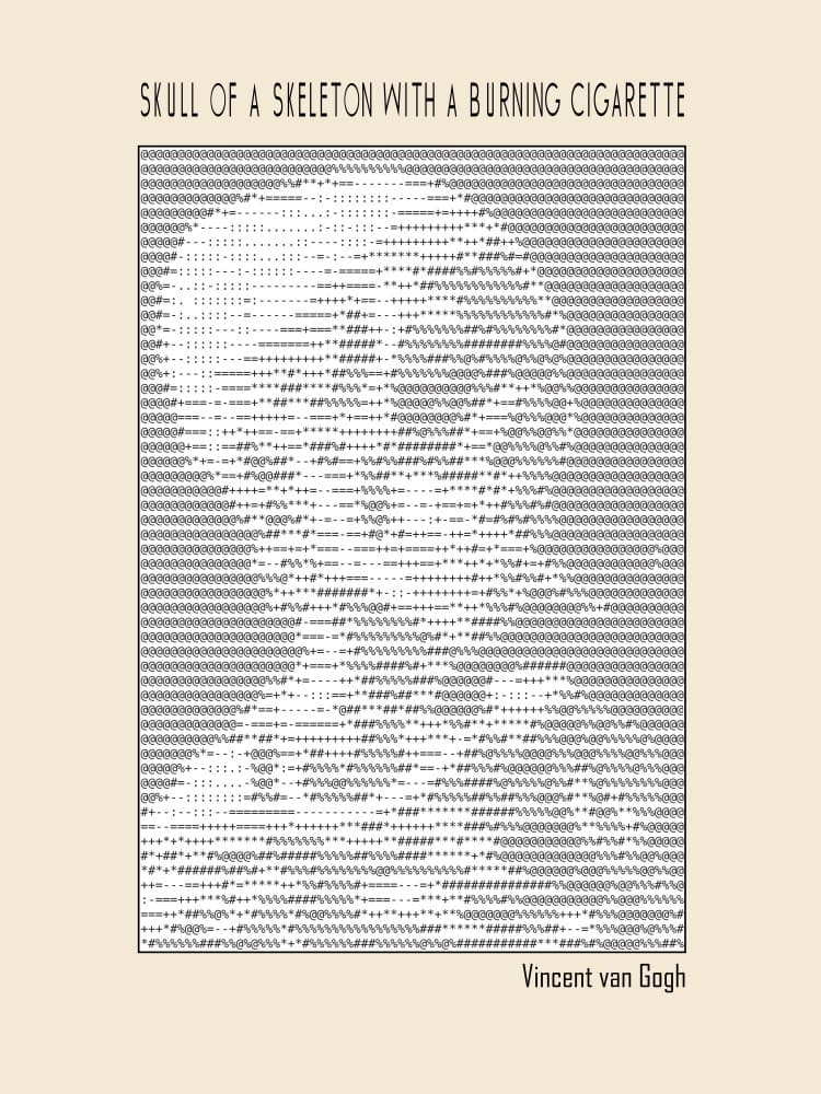 Smoking Skull Contemplation by Doa Project — canvas wall art
