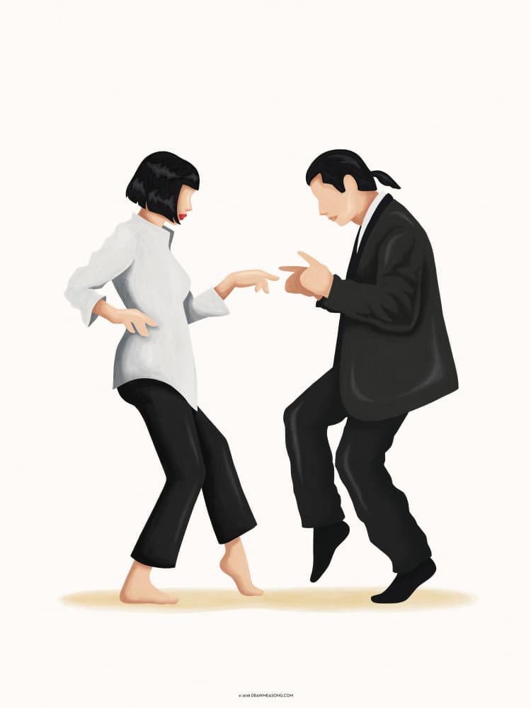 Iconic Couple Dance by Nour Tohme — canvas wall art