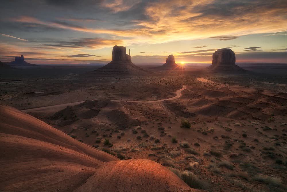 Monument Valley Sunset by Fiorenzo Carozzi — canvas wall art