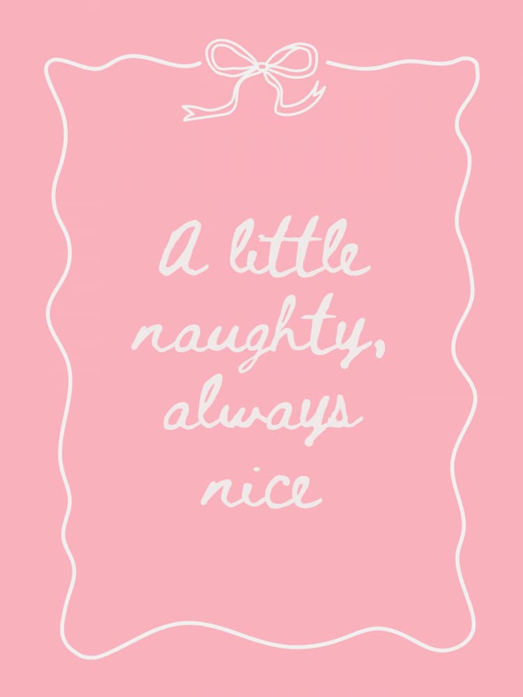 Cute Naughty Nice Quote by Jolly and Dash — canvas wall art
