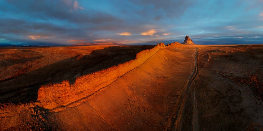 Golden Desert Mesa by John J. Chen — canvas wall art