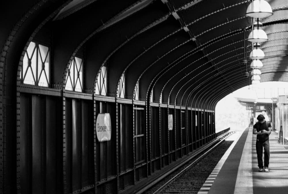 Metro Platform Journey by Milena Seita — canvas wall art