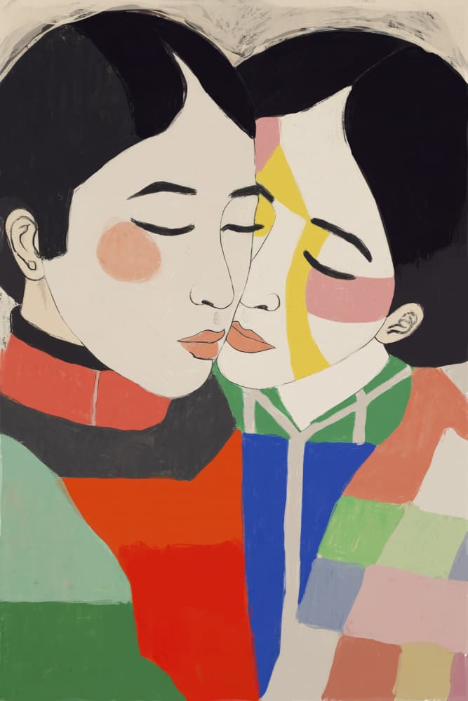 Loving Couple by Treechild — canvas wall art