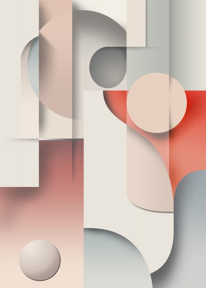 Soft Geometric Layers by Rafal Kulik — canvas wall art