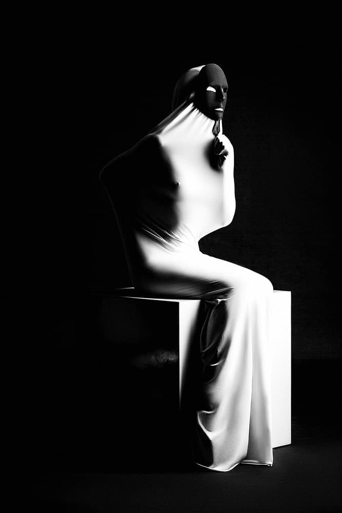Mysterious Draped Figure by Ruslan Bolgov — canvas wall art